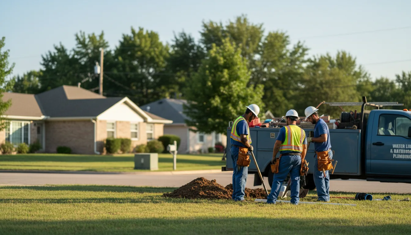Residential water line and bathroom plumbing service in Crescent, PA